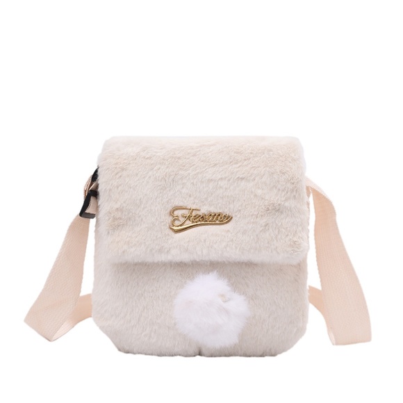 SmallAnd Sweet Wind Plush Bunny Tail Pompon Pure Color - Picture 2 of 6